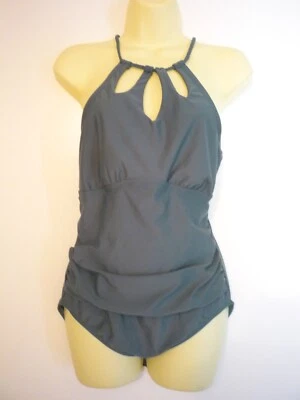 TRAJE DE BAÑO MERONA -TALLA LG-ONE PC--NYLON/SPANDEX--SIN RELLENO-ACANALADO-CORBATA-MOSS Foto 1 de 4