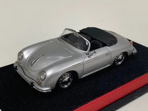 1/43 Minichamps Porsche 356 Spider from 1954 in Silver on Leather base A1032 - Picture 1 of 10