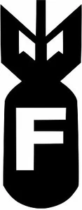 F Bomb style B vinyl sticker decal U Choose Color & Size - Picture 1 of 2