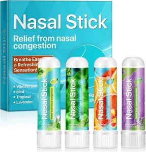 4 Pack Nasal Stick,Nasal Inhaler Stick,Nose Inhaler Stick,Nasal Stick Boost Ener - Picture 1 of 7