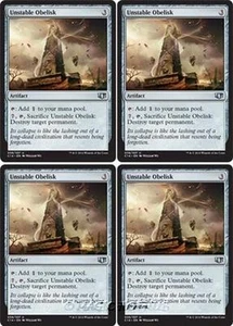 4x UNSTABLE OBELISK Commander 2014 MTG Artifact Unc - Picture 1 of 1