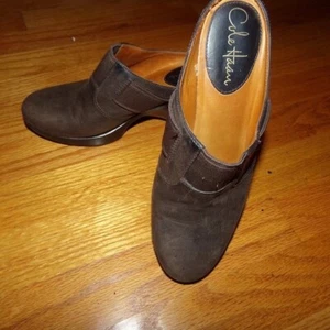 Cole Haan brown leather heeled comfort clogs size 6 Excellent Unworn condition - Picture 1 of 7