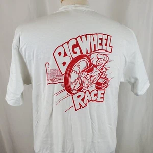 Vintage Big Wheel Race Downtown Beloit T-Shirt Erwachsene Large Einzelnaht 80er Neu aus altem Lagerbestand - Bild 1 von 8