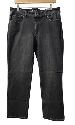 Chicos Straight Leg Jean Size 2 Short L Vancouver Gray Wash Denim Mid Rise NWT - Image 1 of 4