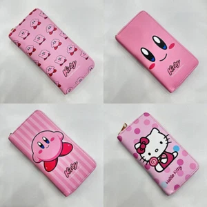 Cosplay Kirby and the Forgotten Land Long Zipper Purse Handbag Coin Wash Wallet - Picture 1 of 21
