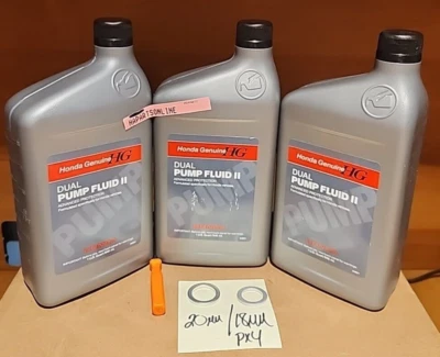 3-QTS Honda Genuine OEM Dual Pump II Fluid w/Washers DPSF II NEW SEALED - Image 1 of 2