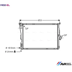 RADIATOR ENGINE COOLING BWA2291 FOR BMW 3/E90/E91 X1/SUV/E84/SAV N46B20E 2.0L - Picture 1 of 9