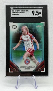 Pernille Harder 2023-24 Topps Chrome UEFA Aqua Prism #78 SGC 9.5 MT+ - Picture 1 of 3