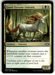 Good-Fortune Unicorn Modern Horizons Regular MTG - Picture 1 of 2