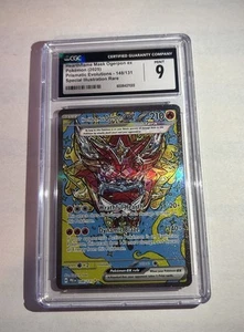 CGC 9 Máscara Llama del Corazón Ogerpon ex 148/131 Pokemon Evoluciones Prismáticas SIR COMO NUEVO - Imagen 1 de 2