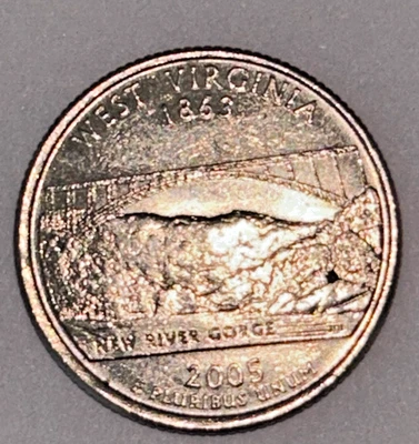 2005 D West Virginia Quarter Average Circulated - Image 1 of 2