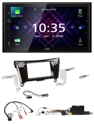 JVC DAB 2DIN Lenkrad Bluetooth USB Autoradio für Nissan Qashqai 19-21 X-Trail Ka - Bild 1 von 4