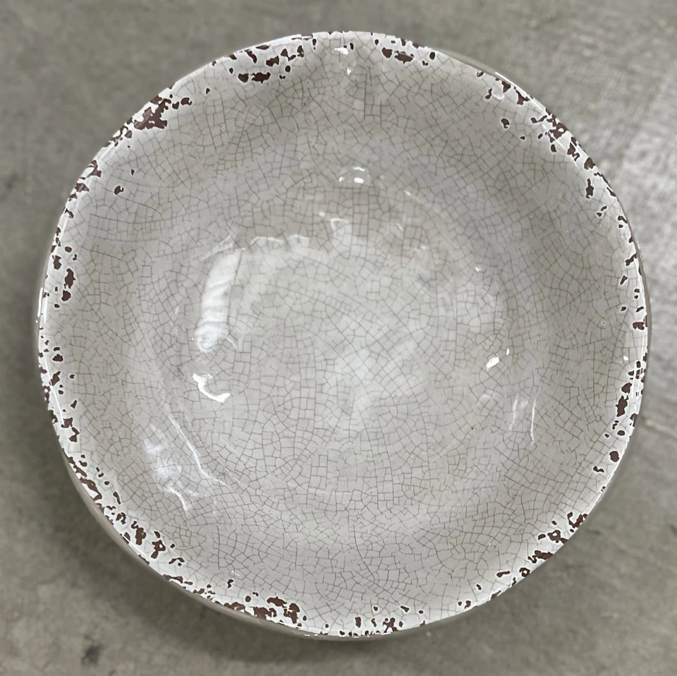 Il Mulino Taupe Crackle Rústico MELAMINA Conjunto de 4 Tigelas de Cereais - Imagem 1 de 1