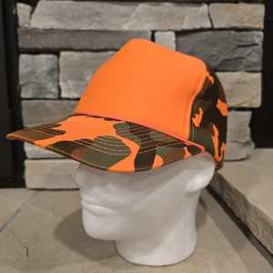 De colección Doble Presión Negro Naranja Camuflaje Camionero Malla Caza Sombrero Gorra Alta Visibilidad - Imagen 1 de 9
