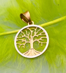 Colgante oro 750 18 quilates tricolor *árbol de la vida* árbol de la vida amuleto de la suerte👍 - Imagen 1 de 4