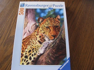 Rompecabezas Ravensburger 500 Leopardo No. 141074 14" x 19" Foto 1 de 3