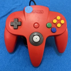 Mando Oficial Nintendo 64 OEM N64 Color Rojo Stick 9/10 Probado - Imagen 1 de 14