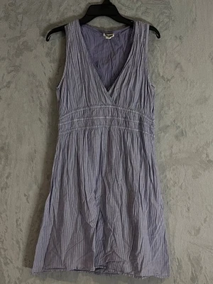 Vestido para mujer Converse One Star grande lavanda a rayas algodón Foto 1 de 4