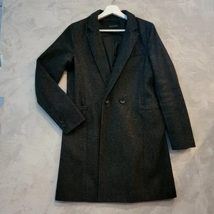 Banana Republic Damen anthrazitgrau Wollmischung Erbsenmantel S zweireihig lang - Bild 1 von 10