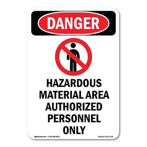 Hazardous Material ANSI Danger Sign Metal Plastic Decal - Picture 1 of 5