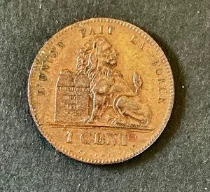 Belgique - Léopold Ier - Très Jolie Monnaie de 1 Centime 1860 sans ligne - Bild 1 von 2