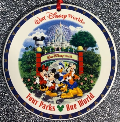 Walt Disney World EXCLUSIVE Ornament - Four 4 Parks One 1 World - Fab Five 5 - Image 1 of 4