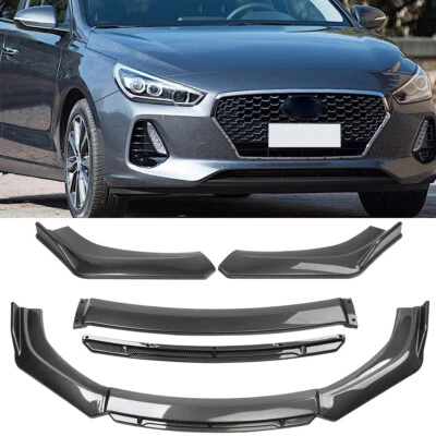 For Hyundai Elantra Ioniq Front Bumper Lip Splitter Chin Spoiler Carbon Fiber - Image 1 of 4