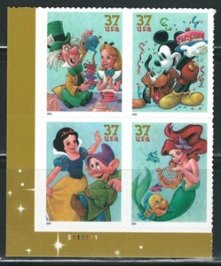 US Block of 4 The Art of Disney, Celebration Stamps Set,Scott#3912-3915, (MNH). - Picture 1 of 1