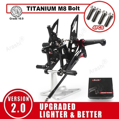 Reposapiés y pernos ajustables para Honda CB300F CBR300R/ABS 2015-2023 Foto 1 de 4