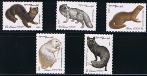 POLAR FOX, MINK, SABLE, NUTRIA = MNH full set of 5 = Russia 1980 #4838-4842 - Picture 1 of 1