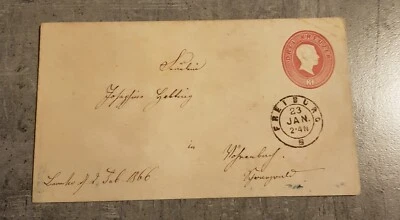 GERMANY WURTTENBERG DREI KREUZER COVER CIRCULED - Image 1 of 2