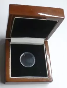 Scatola di legno vuota per UK Full Sovereign inc capsula con peluche nero all'interno - Foto 1 di 7