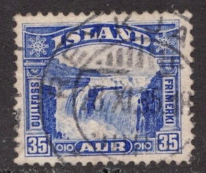 1931-32 Iceland Island Sc #172 - 25 Aur Gullfoss Frimerk (Falls) - Used Cv$16 - Picture 1 of 2