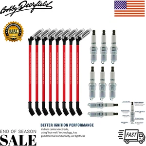Spark Plugs and Wires for Chevy 5.3, Spark Plug 41-962 * 8 + Spark Plug Wires *8 - Picture 1 of 8