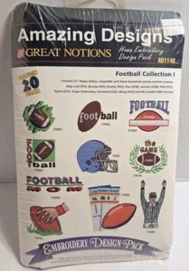 Amazing Designs Series Home Embroidery Desigh Pack AD1148 Football Collection 1 - Bild 1 von 7