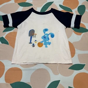 Vintage Blue's Clues Basketball Shirt Youth Medium Shirt White 2000' Salt Pepper - Picture 1 of 10