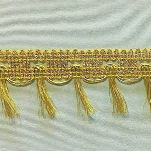 Metallic Tassel Fringe Trim Metallic Fringe Trim 1-1/2" Wide 5 yards #FR11 - Picture 1 of 2