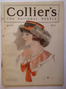 Collier's Magazine 1919 cover of pretty woman. vintage ads - Picture 1 of 2