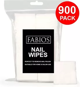 900 Lint Free Nail Wipes UV Gel Pads Acrylic Pedicure Nail Polish Remover Wipes - Picture 1 of 7