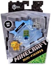 Minecraft Stone Series 2 Ocelot, Zombie &amp; Silverfish Mini Figure 3-Pack