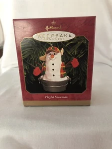 Neu Hallmark Andenken Ornament verspielter Schneemann 1999 - Bild 1 von 3