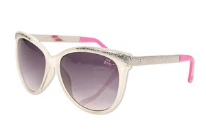 Ladies Betsey Johnson Cat-Eye Sunglasses Clear Silver Gradient - Picture 1 of 4