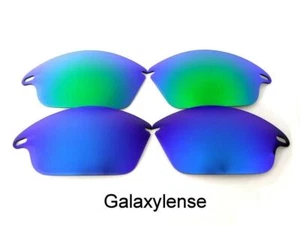 Galaxy Replacement Lens For Oakley Fast Jacket Sunglasses Blue/Green Polarized - Picture 1 of 6