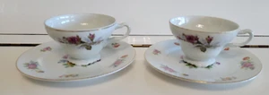 2 ALBION CHINA PORCELAIN DEMITASSE AND DESSERT PLATES MADE IN JAPAN 4 OZS - Picture 1 of 10