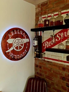 Arsenal Sign illuminated whisky barrel sign - Picture 1 of 5
