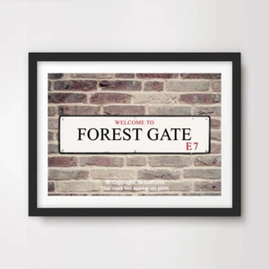 FOREST GATE E7 London Postcode Area ART PRINT Poster District Borough Sign Wall - Picture 1 of 3