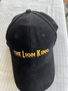 Vintage Disney The Lion King Adjustable Baseball Hat Cap Black Embroidered VIP - Picture 1 of 3
