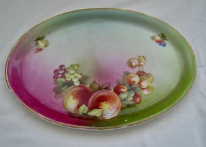C. 1890 P. DONATH GERMANY PORCELAIN OVAL PLATTER 11½”x8¼” WONDERFUL GLAZE DEEP R - Picture 1 of 2