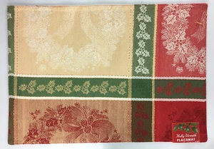 Bardwill Holiday HOLLY KRANZ Jacquard 13"x19" TISCHSET Weihnachten Tischwäsche - Bild 1 von 1