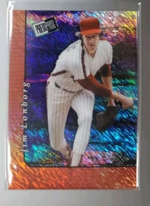 2024 Leaf Collective Press Pass Jim Lonborg Orange Shimmer #1/1 - Imagen 1 de 2